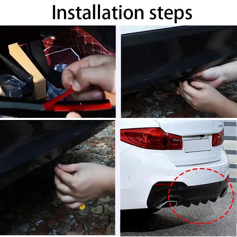 Car Modified Spoiler Small Surround Chassis Decoration Sports Deflector Rear Lip Decoration Modification Parts Universal Parts
