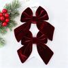 Velvet Three-Dimensional Bow, Large Christmas Tree Decoration, Window Display Decoration