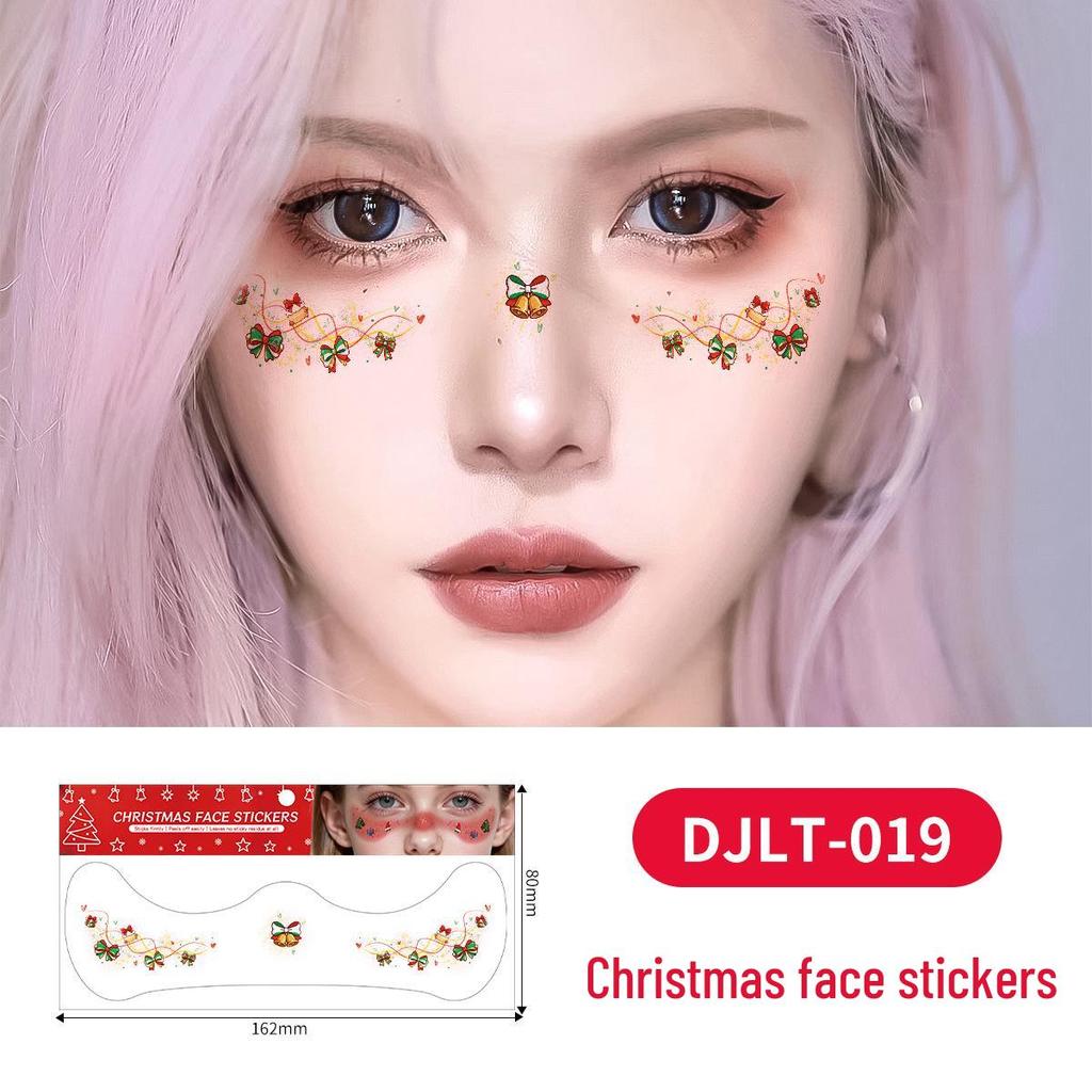 Christmas Tattoo Stickers: Easy-to-Remove Temporary Makeup Tattoos with Tree, Reindeer, and Snowflake Designs.