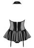 European & American Black Patent Leather Zipper Skirt Set - Sexy Style, September Collection