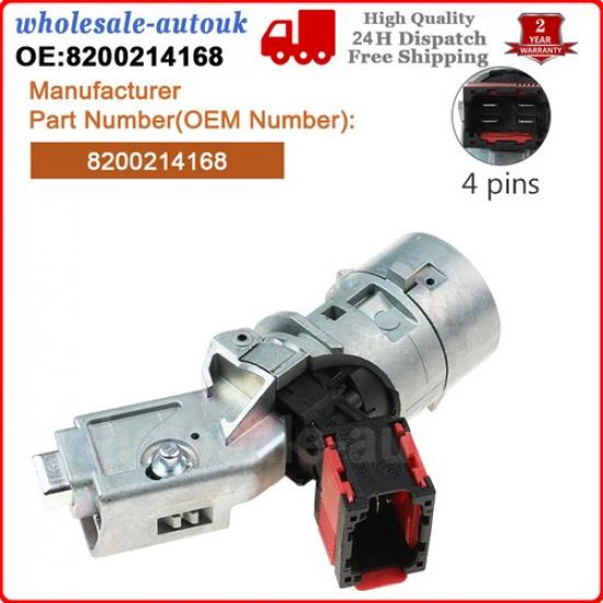 Ignition Lock Barrel Starter Switch Cylinder For Renault Clio MK 3 8200214168