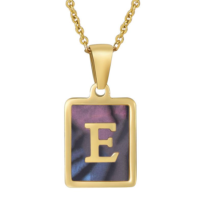 2026 Three-dimensional Shell Letter Necklace Women's 26 Letter Pendant Non-fading Jewelry
