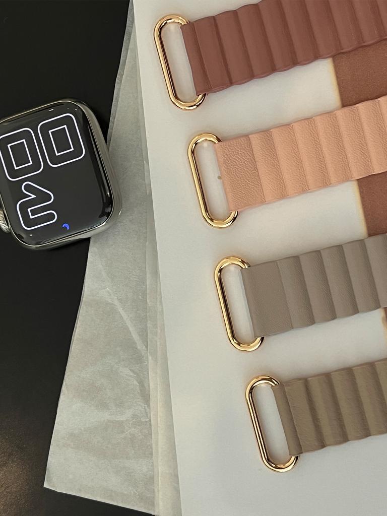 Magnetic Leather Band For Apple Watch 44 45 49mm 40 41mm 42 38mm 46mmMetal Stainless Steel Strap For iwatch 8 7 SE 6 5 4 3 2 S10