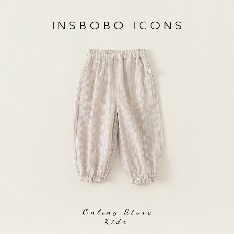 Insbobo Thin Boy Breathable Summer Clothing Anti Mosquito Pants Shallow khakis 90