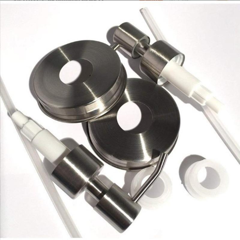 Multipurpose Masons Jar Soap Dispenser Lid Pumps Rustproof Sturdy Stainless Steel for 16 Oz Regular Mouth Jars