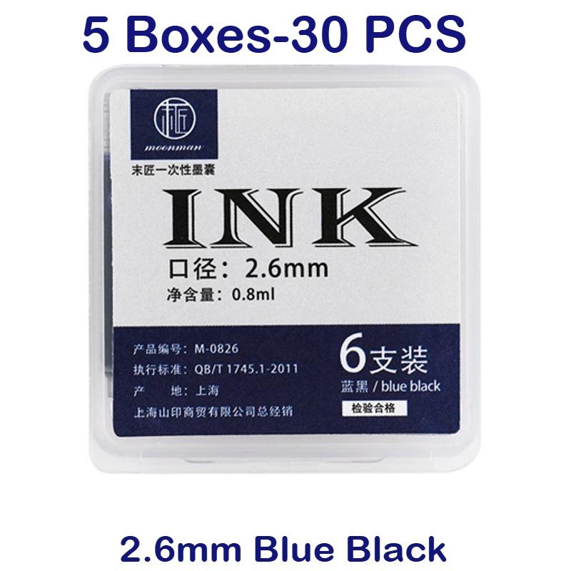 120/6 PCS Majohn Ink Sac Black 2.6/3.4mm 37mm Fountain Pen Ink Cartridges for JINHAO Hongdian Office School Supplies Stationery