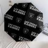Black Raiders Pattern, Automatic Folding Umbrella, Portable and Foldable Design, 8 Ribs, a Christmas or Birthday Gift.