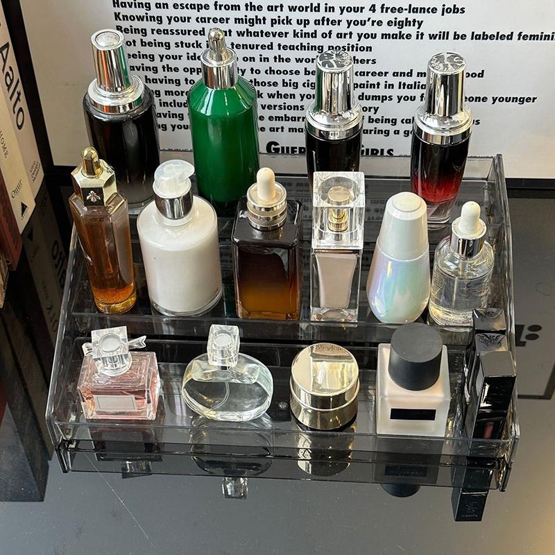Prateleira de perfume de 3 camadas, organizador de cosméticos para animais de estimação, rack de armazenamento de perfume, expositor de bonecas, organizador de temperos de cozinha