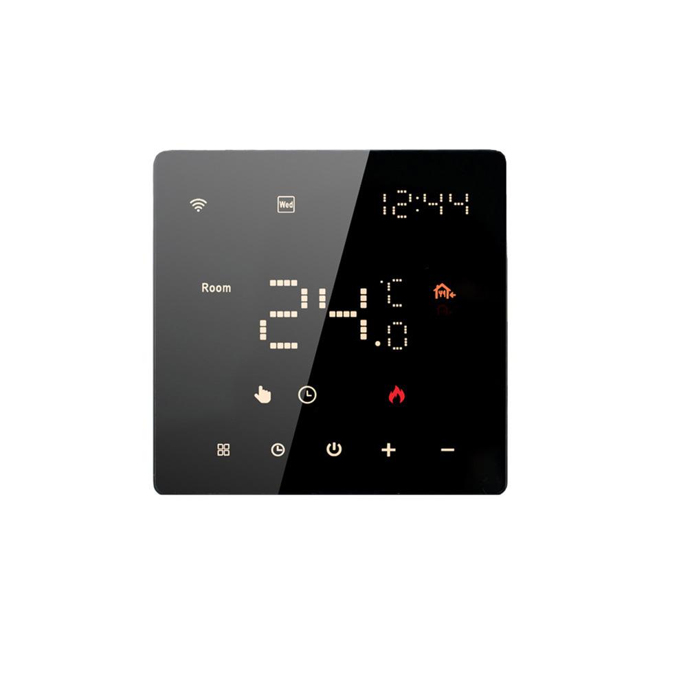 1pc Smart WiFi Thermostat Programmable Intelligent Temperature Control With Touchscreen For Water Floor Heating & Gas Boilers