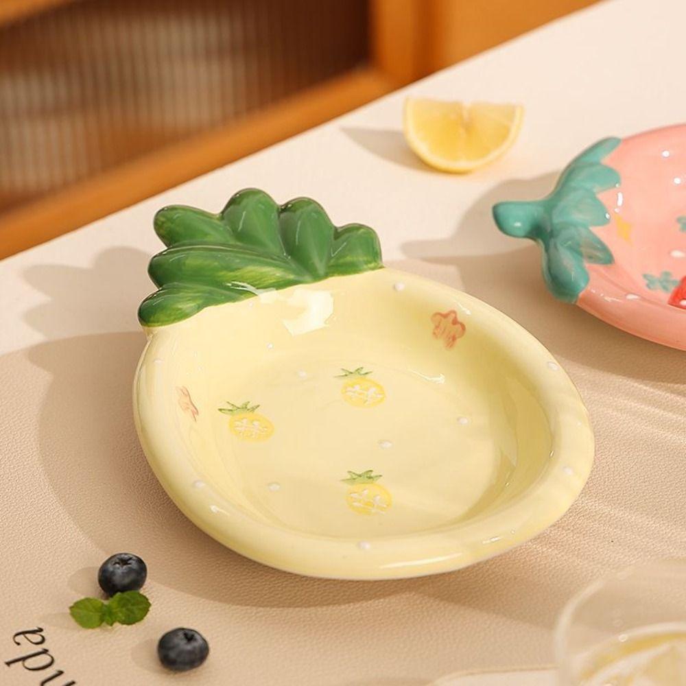 Cute Dessert Plate Cartoon Meal Plate Multi-Function Salad Plate Snacks
