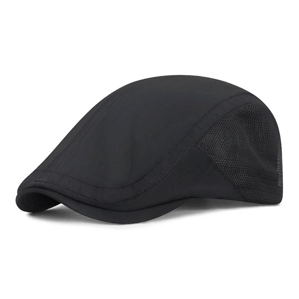 Retro Breathable Beret Men S Hat Speed Drying Adjustable Newsboy Cap Mesh Thin Sun Hats Spring Summer