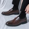 Designer New British Gentleman Brown Black Business Casual Shoes For Men Formal Wedding Dress Homecoming Footwear Zapatos Hombre