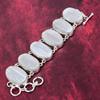 Selenite Druzy 925 Solid Sterling Silver Bracelet with Adjustable Chain, Handmade Gemstone Jewelry Bracelet For Memorial Day