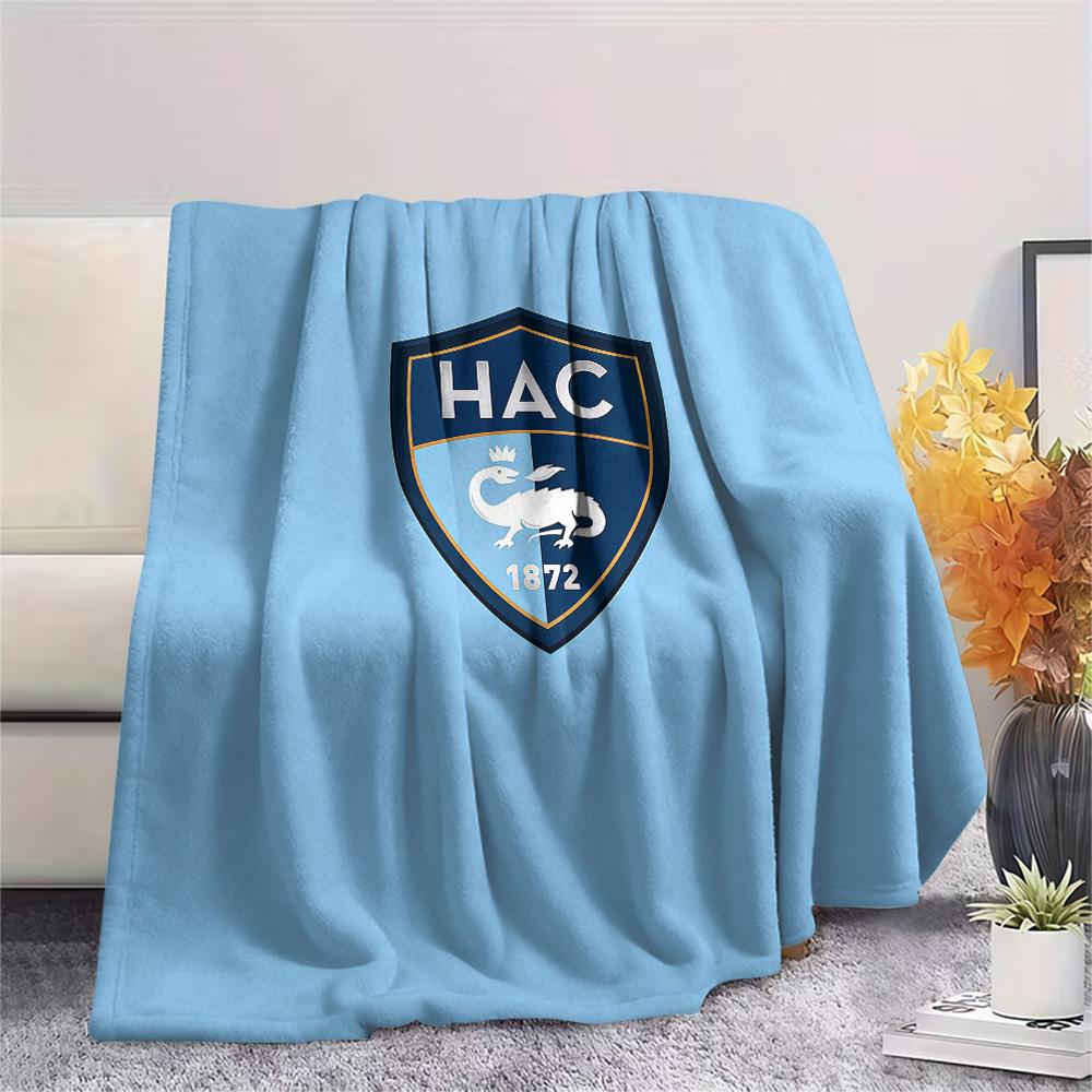 Le Havre Athletic Club Flannel Blanket, High Quality Comfortable for All Seasons, Home Decor, Warmth and Comfort