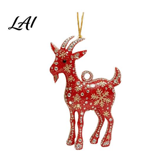Acrylic Gift for Christmas 2D Goat Tree Ornament Zodiac Hanging Pendant with Gold String Year Indoor Accessories of The Ornament 2027 Chinese