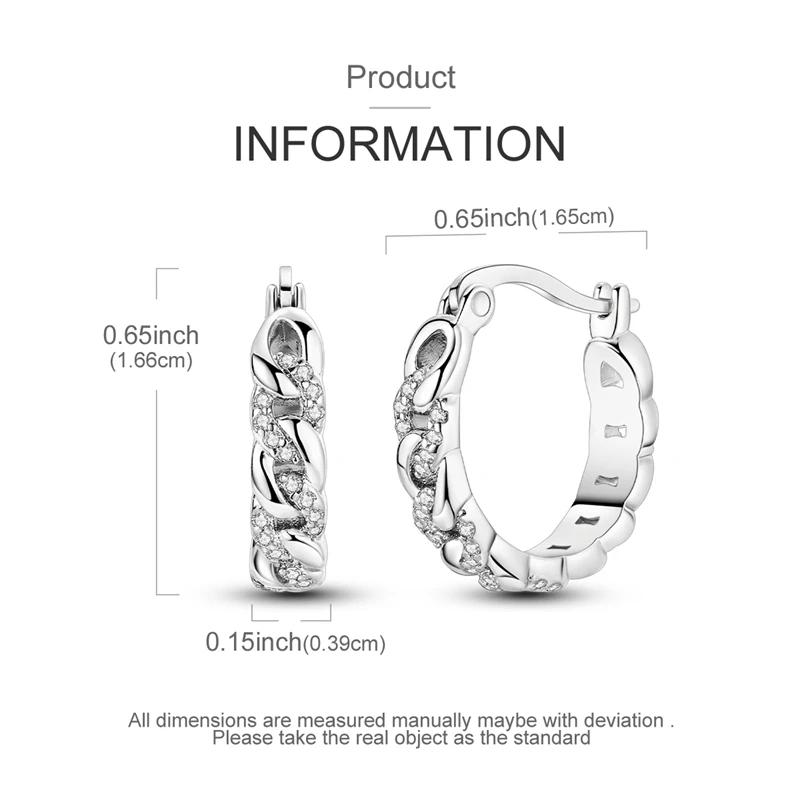925 Sterling Copper Heart Snake Bone Pattern Cross Shell Zircon Four-pointed Star Earrings for Women Earring Fine Zircon Gifts