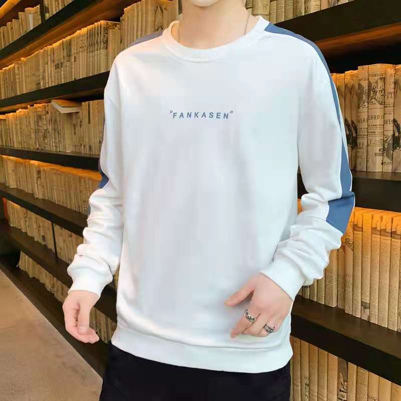 New Style Sweater Men'S Spring And Autumn Men'S Long Sleeved T-Shirt Pullover Round Neck Casual Bottoming Shirt Youth Trend Men'S Top