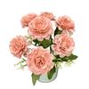 Simulated 7-head Hibiscus Rose Bouquet for Home Decoration, Wedding Scene Arrangement, Handcrafted Artificial Flower Ornaments