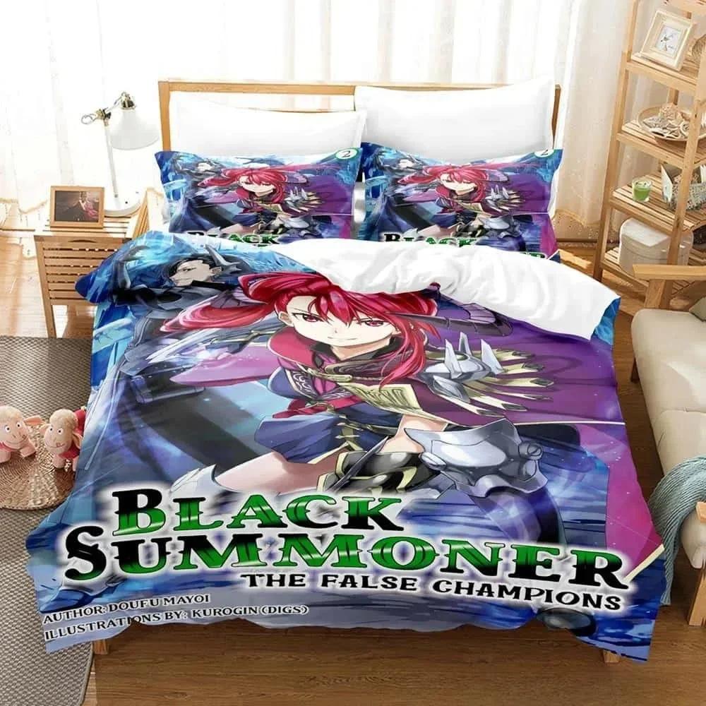 Comforter 3D Anime Black Summoner Bedding Set Single Twin Full Queen King Size Bed Set Adult Kid Bedroom S Home Textiles