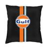 Husă de pernă cu logo Gulf Racing, pentru canapea, living, pătrată, husă de pernă decorativă, pernă pentru scaun 45x45cm 18x18Inci