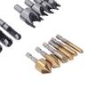 26pcs 6-Piece Countersink Bit Chamfer Drill Bit Set Wood Plug Cutter Set  Woodworking Projects