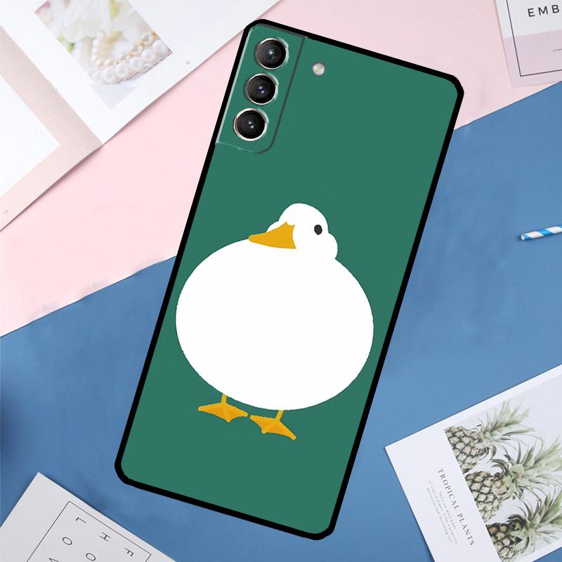 Cartoon Duck Knife Case For Samsung Galaxy S24 Ultra S21 S22 S23 S25 Ultra S9 S10 Plus S20 FE S25 FE Back Cover