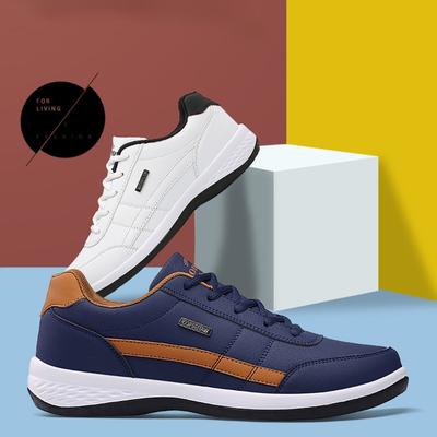 Brand Men's Jogging Trainers Comfortable Sneakers PU Leather Sports Shoes Lightweight Walking Sneaker Tenis Masculino Hombre