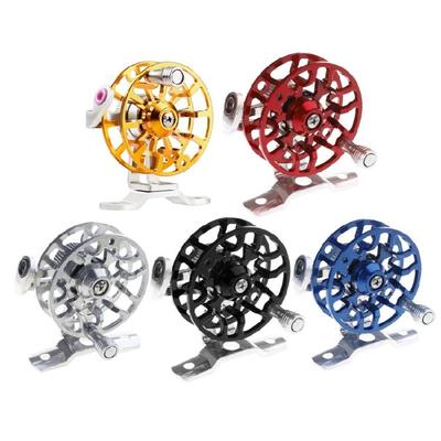 Fly Reel Right Handed Mini Lightweight Fishing Reel 53mm/50g Aluminum Alloy Ice Fishing Wheel Reel Spools Tackle Reel