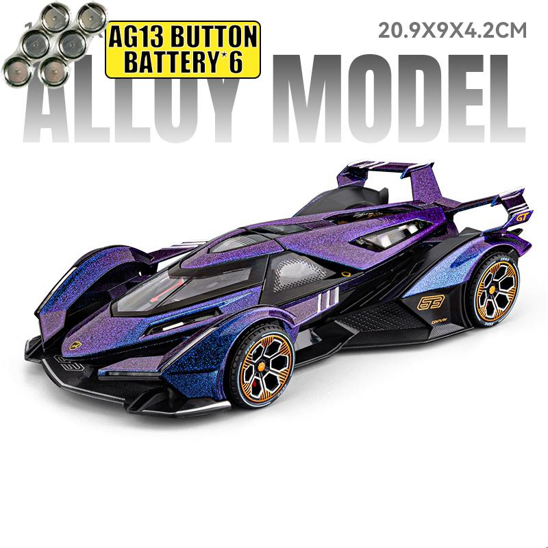 1:24 V12 Vision GT Gran Turismo Super Concept Sports Car Alloy Diecast Model Car Home Decorations Ornaments Collections Birthday