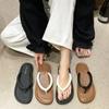 Foot Fashion Flip-flops Women's Non-slip Cool Slippers 2025 New Flat Bottom Seaside Beach Outer Wear Summer Internet Celebrity Clip
