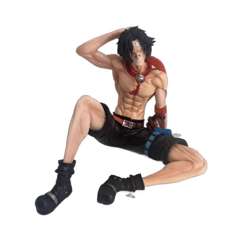 12cm One Piece Ace Anime Figure Portgas D Ace Action Figurine Pvc Hassaikai Statue Model Doll Collection Toys Desk Decor Gift