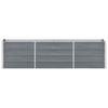 Garden Raised Bed Galvanized Steel 240*40*45 Cm Gray