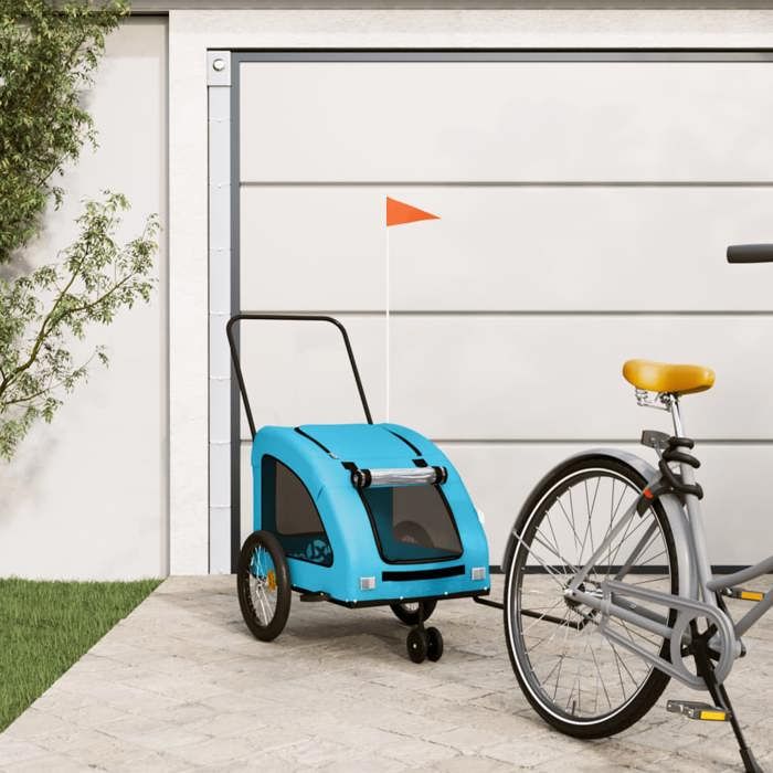 VidaXL Pet Bike Trailer Blue 93988