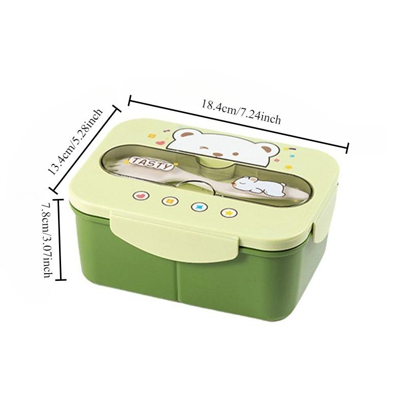 BPA-freie Lunchbox - 1200 ml auslaufsicherer Lebensmittelbehälter für Schule/Büro Mikrowellengeeignete Kunststoff-Bento-Box