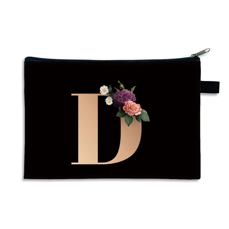 Kreativní potisk písmen malá taštička na drobné polyester zip malá taška multifunkční úložný prostor příruční peněženka