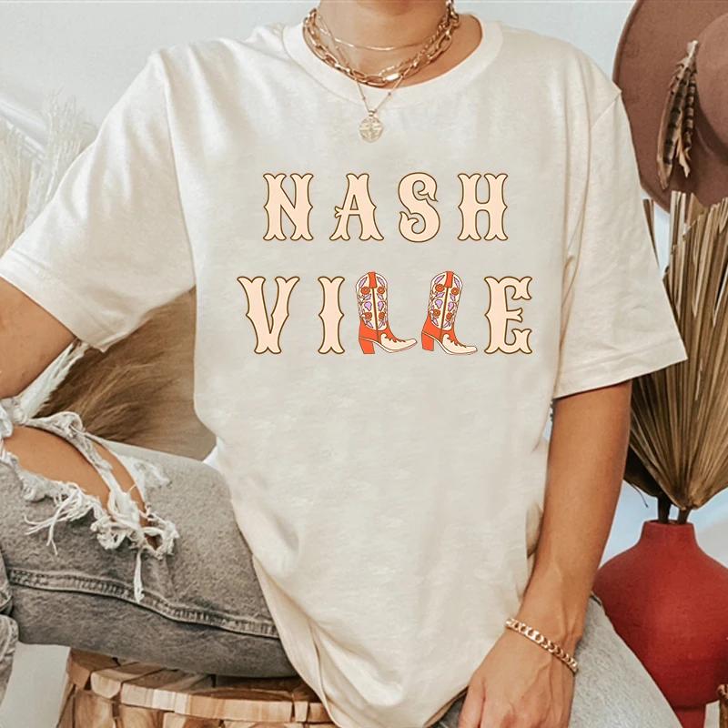 

Нешвілські чоботи-ковбойки, жіноча футболка, вінтажна вестерн-сорочка, літня футболка з коротким рукавом, жіноча кантрі-концертна футболка L