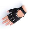 Fashion Hollow Rivets Bright Leather Sexy Stage Performance Gloves Female Pu Imitation Leather Halloween Punk Knight Male