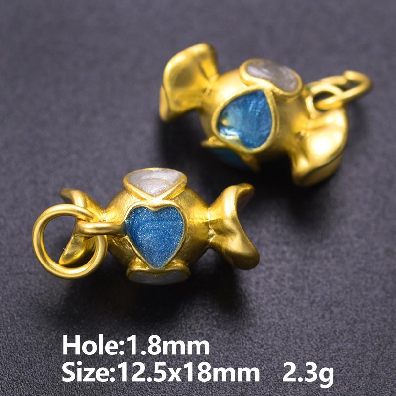 Vintage Ethnisch Chinesisch Goldfarbe 5 Stück Emaille Lotusblume Anhänger Für Schmuckherstellung Zubehör Schmetterling Sonnenblume Herz Anhänger