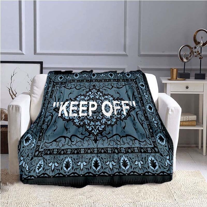 KEEP OFF-Musterdecke, Sofadecken für Betten, superweicher, warmer Deckenbezug, Flanell-Überwurfdecke, Flanelldecke