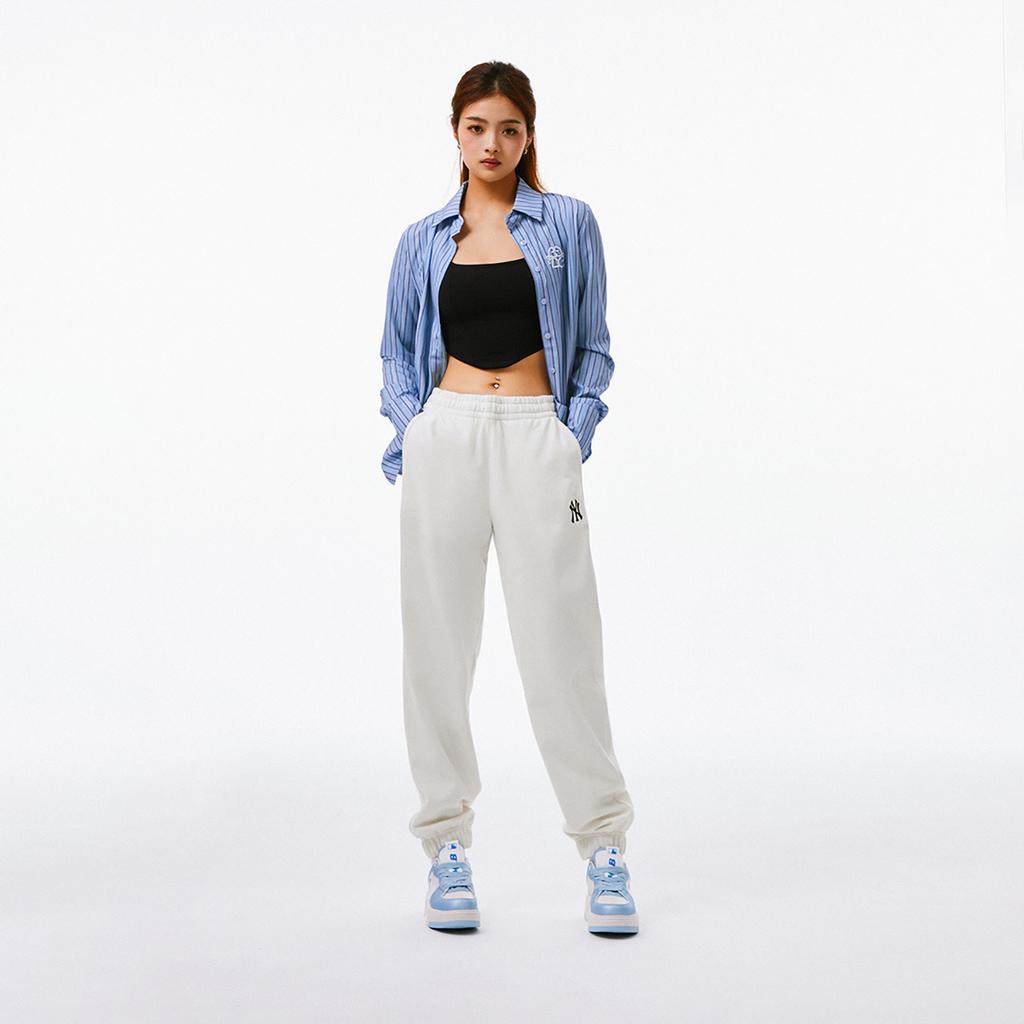 New MLB Base Logo Casual Pants Unisex Cream 3APTB0841-50CRS