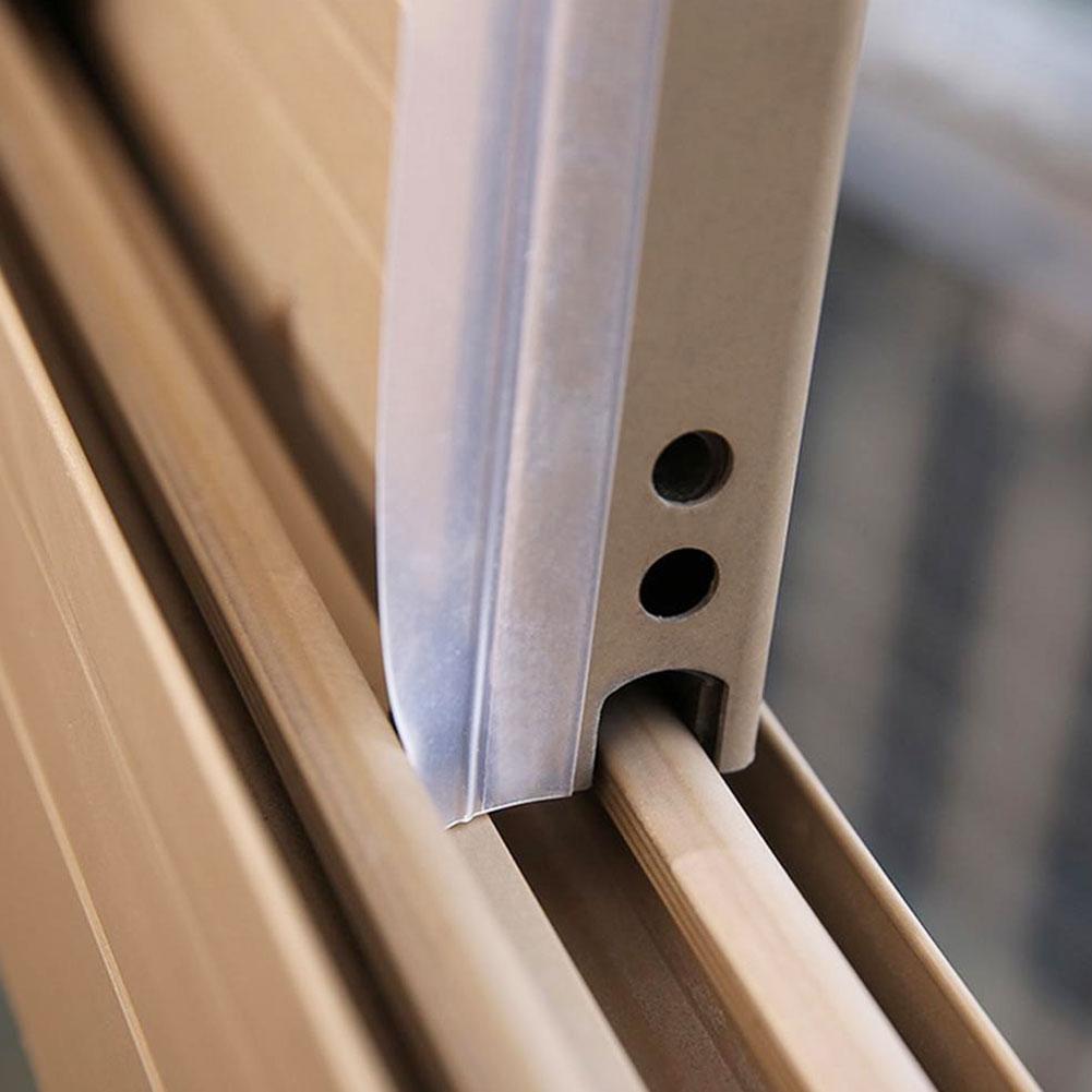 Adjustable Door Bottom Seal Strip Weatherstrip Under Door Draft Stopper Anti-Cold One Side Gap Blocker Porous Sealing Strip