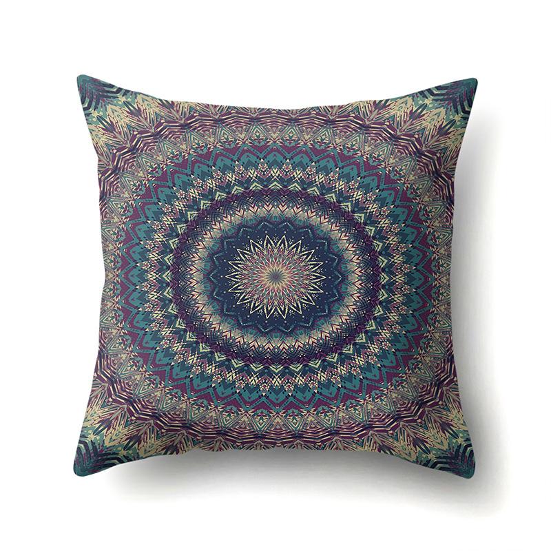 American Retro Ethnic Bohemian Polyester Pillow Case Car Decoration Home Printed Waist Rest Pillow Case