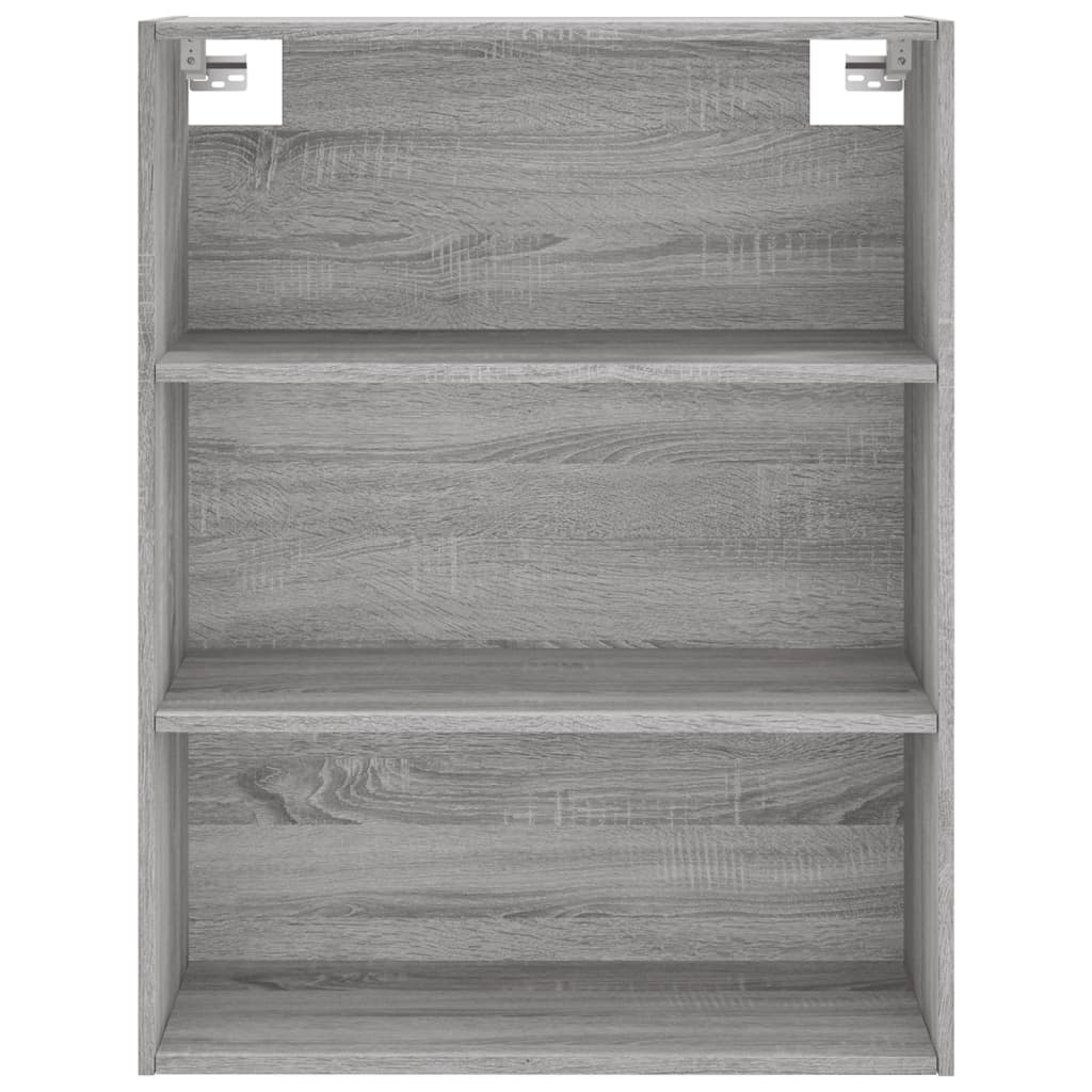 Vidaxl Witrynka Szary Dąb Sonoma 69,5X34X180Cm Materiał Drewnopochodny