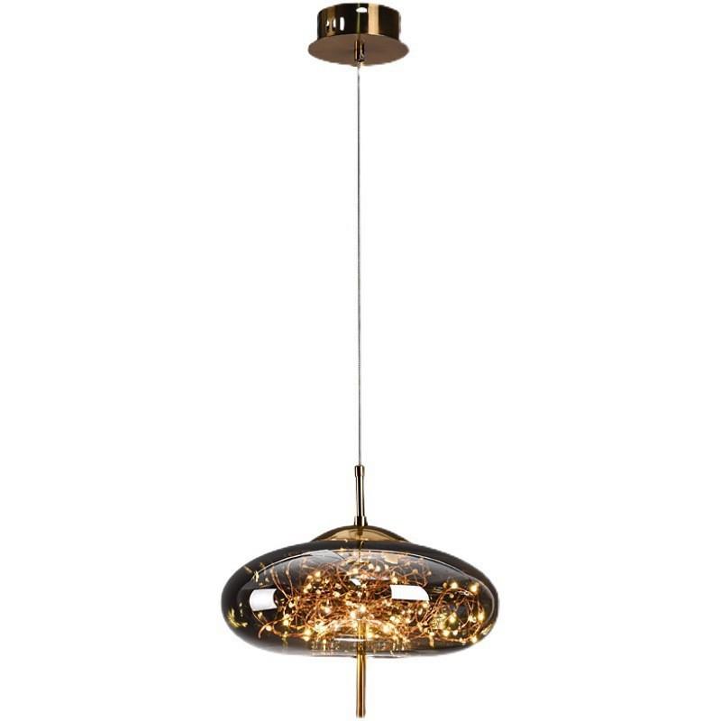 Light Luxury Glass Lamp 3-head Dining Room Chandelier Antique Brass Lamp Bar Lamp Tea Room Small Chandelier Cafe Chandelier