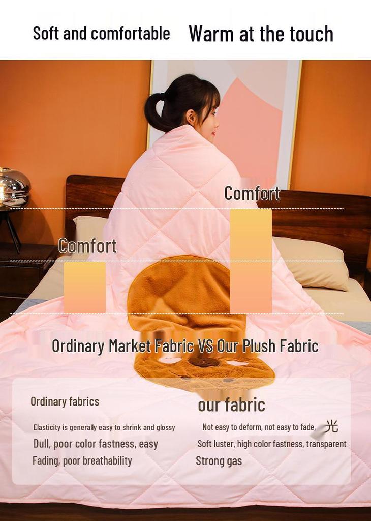 Dual-Use Capybara Hugging Pillow & Blanket - Office Nap, Car AC, or Lunch Break Backrest