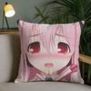 Anime SSuper Sonico Pillow Case Square DoubleSided Printing Sofa Cushion Cover Pillowcase Bedroom Bedside