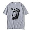 Amerikanischer Sänger Rockband Korn Print Grafik T-Shirt Sommer Kurzarm T-Shirts Tops Streetwear Lässiges T-Shirt Leichte Atmungsaktive Kleidung