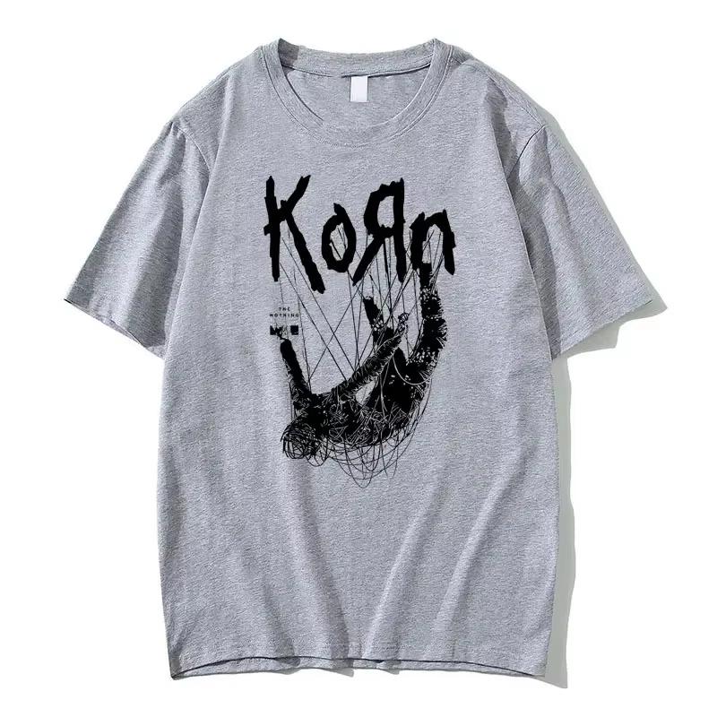 Amerikanischer Sänger Rockband Korn Print Grafik T-Shirt Sommer Kurzarm T-Shirts Tops Streetwear Lässiges T-Shirt Leichte Atmungsaktive Kleidung