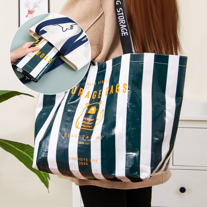 Nordic Eco-friendly Waterproof Tote: Large Capacity Grocery & Outdoor Shopping Bag