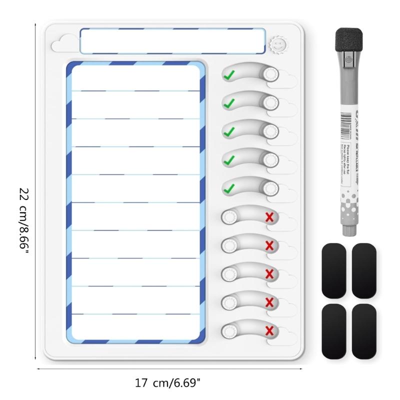 Improve Efficiency with Magnetic To Do List Chore Chart Portable Daily Routine Board for Kids and Adults Erase Board